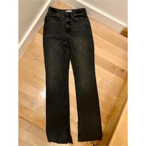 Zara Wide leg high rise full length jeans